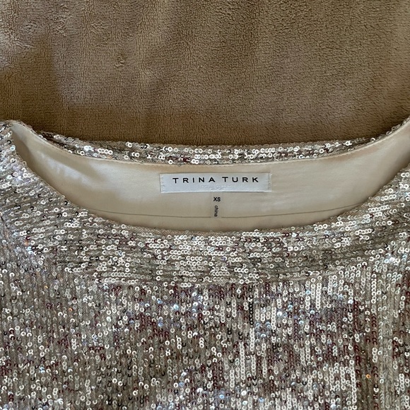 Trina Turk Long Sleeve Sequence Shirt - Picture 2 of 3